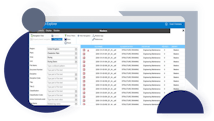 Meridian Explorer document search user interface, team communication
