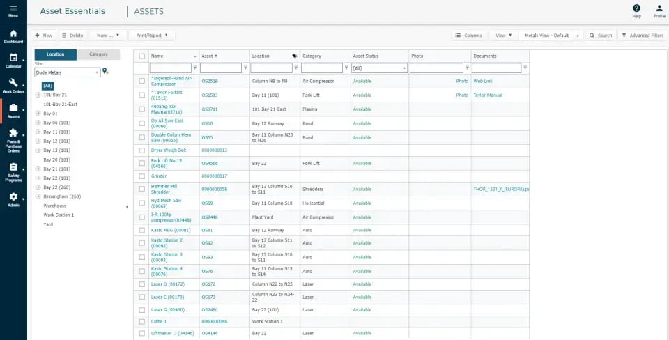 Image of Brightly Asset Essentials dashboard