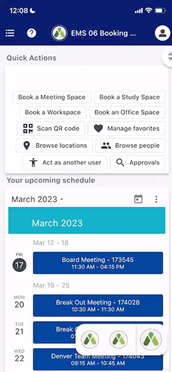 Direct Spaces Mobile App for digital wayfinding software
