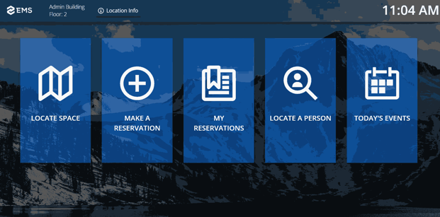 EMS Kiosk App for digital wayfinding software