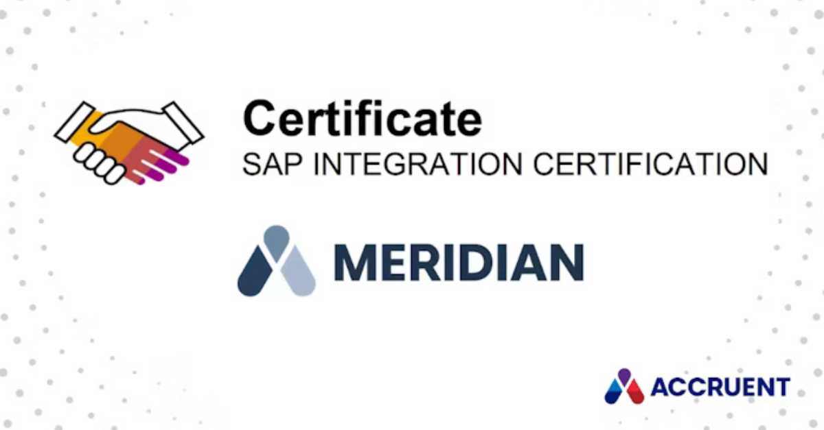 Meridian Acknowledged as an SAP Certified Solution in 2021